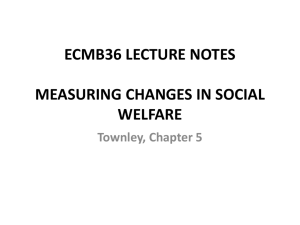 ECMB36 LECTURE NOTES MEASURING CHANGES IN SOCIAL