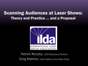 Scanning Audiences at Laser Shows: Theory and Practice