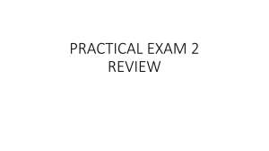 practical exam 2 review