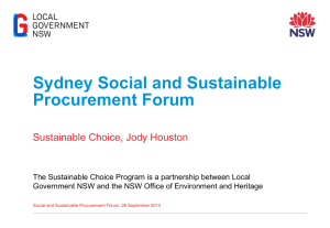 Sustainable Choice - Social Procurement Australasia
