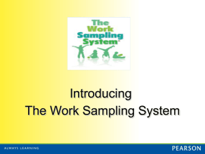 What is Work Sampling? - the School District of Palm Beach County