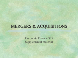 MERGERS & ACQUISITIONS