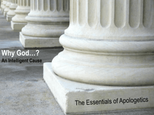 Why God…? An Intelligent Cause