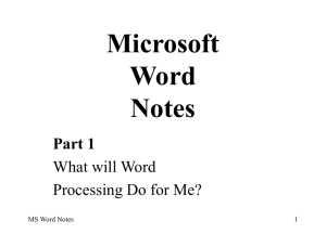 MS Word Notes in PowerPoint format