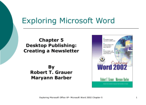 Word Lecture Chapter 5
