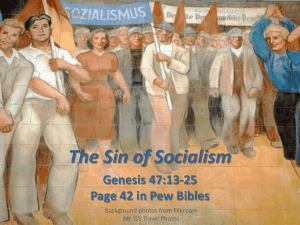The Sin of Socialism - The Baptist Start Page