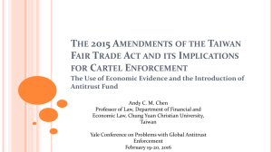 The 2015 Amendments of the Taiwan Fair Trade Act and its