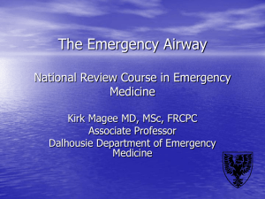 The Emergency Airway.Revised.NRC Kingston.Sept 2015