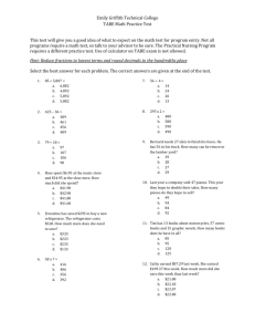 Emily Griffith Technical College TABE Math Practice Test This test