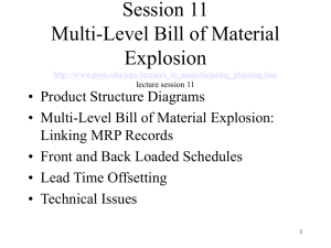 Multi-Level Bill of Material Explosion
