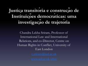 Prof. Sriram's presentation for Fundacao Rui Barbosa