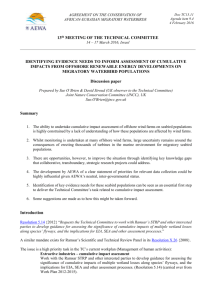 Discussion Paper on Cumulative Impacts from ORE