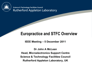 Europractice opportunities - IEEE Standards Working Group Areas