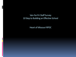 Boonville R-I Staff Survey 10 Step to Building an Effective School