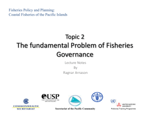 Fisheries Policy and Planning Lecture Notes - FTP-UNU