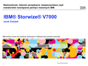 IBM Storwize V7000 Client Presentation