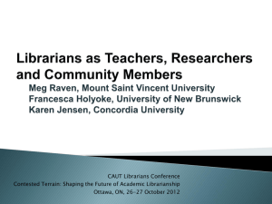 Librarians as Researchers - E-commons