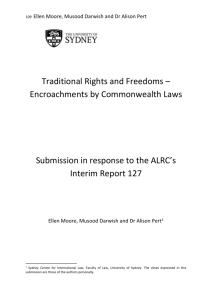 E Moore, M Darwish, A Pert - Australian Law Reform Commission
