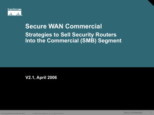 Secure WAN Commercial Strategies to Sell Security Routers