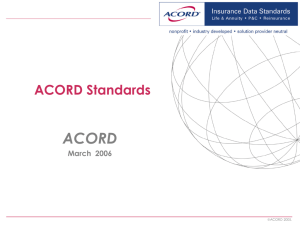 ACORD Standards - E