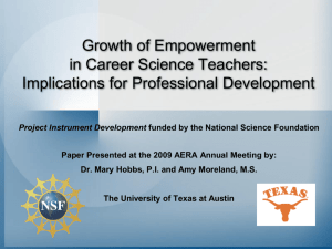 Teacher Empowerment - Texas Regional Collaboratives