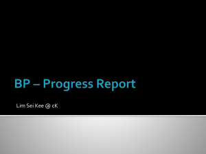 BP * Progress Report