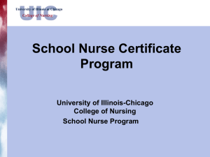 NUPH 519 School Nursing Internship - University of Illinois at Chicago