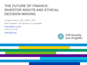 Ethical Decision-Making - AAII and the Los Angeles Chapter