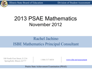 2013 PSAE Mathematics PowerPoint Presentation