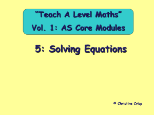 solving equations ppt