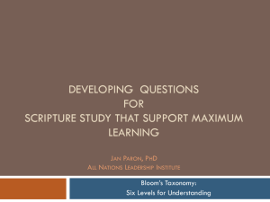 Developing Questions for Scripture Study