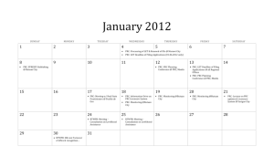 January 2012 Sunday Monday Tuesday Wednesday Thursday