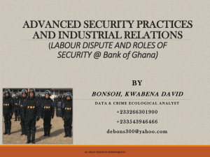 advanced security practices & industrial relations