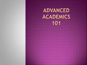 Advanced academics powerpoint