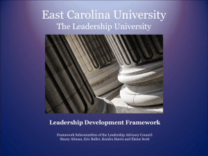 ECU Leadership Framework - East Carolina University