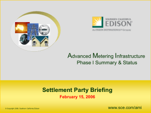 Settlement Party Briefing - Southern California Edison
