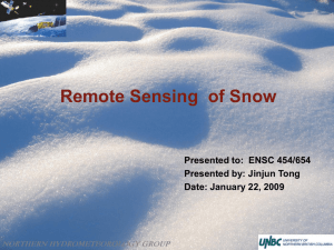 Remote sensing, ice&snow and climate change