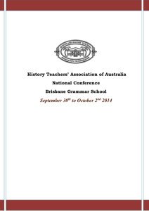 National Conference- DAY ONE – Tuesday 30 th September 2014