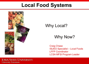 Why Local? - Iowa State University Extension and Outreach