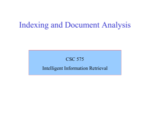 Document Indexing and Analysis