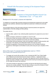 Evaluation Of - Walsall Social Care Workforce