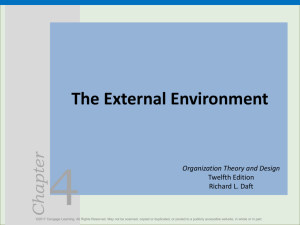 Chapter4: The External Environment