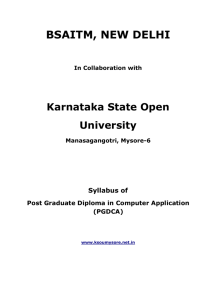 PosPGDCA - Karnataka State Open University