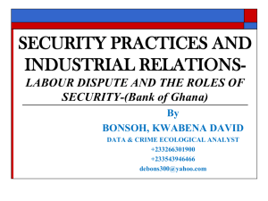 security practices and industrial relations labour
