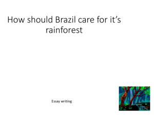 How should Brazil care for it's rainforest assessment framework