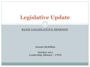 Legislative Update