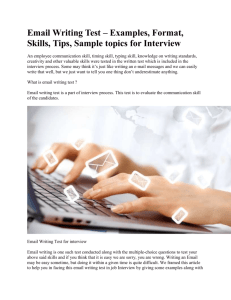Complete Details about Email Writing& written test