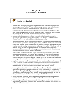 Chapter 7 GOVERNMENT MARKETS