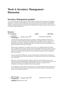 Week 4: Inventory Management