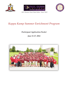 NP – 2014 Kappa Kamp Application
